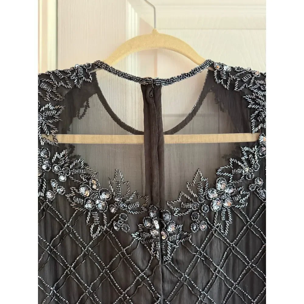 Vintage Women’s 1980s Stenay Beaded Silk Top Small NWT Glam Statement - Picture 7 of 11